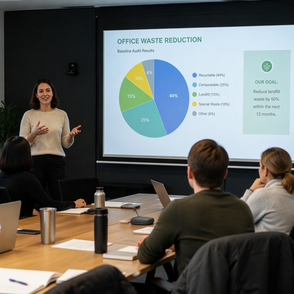 Cut The Waste hosting an educational workshop on workplace zero-waste habits